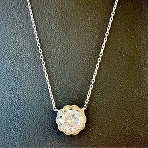 Beautiful 925 White Sapphire Silver Necklace